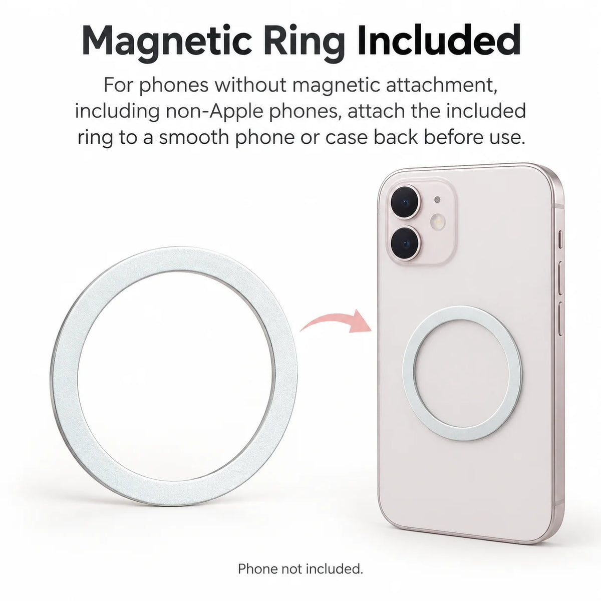 Water Bottle with Magnetic Phone Holder